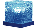 Lampe LED LIVARNO en forme de cube de glace bleu illuminé