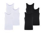 Sæt med hvide og sorte undertøjs-tanktops.