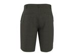 Men's dark green patterned shorts with belt loops and back pockets.