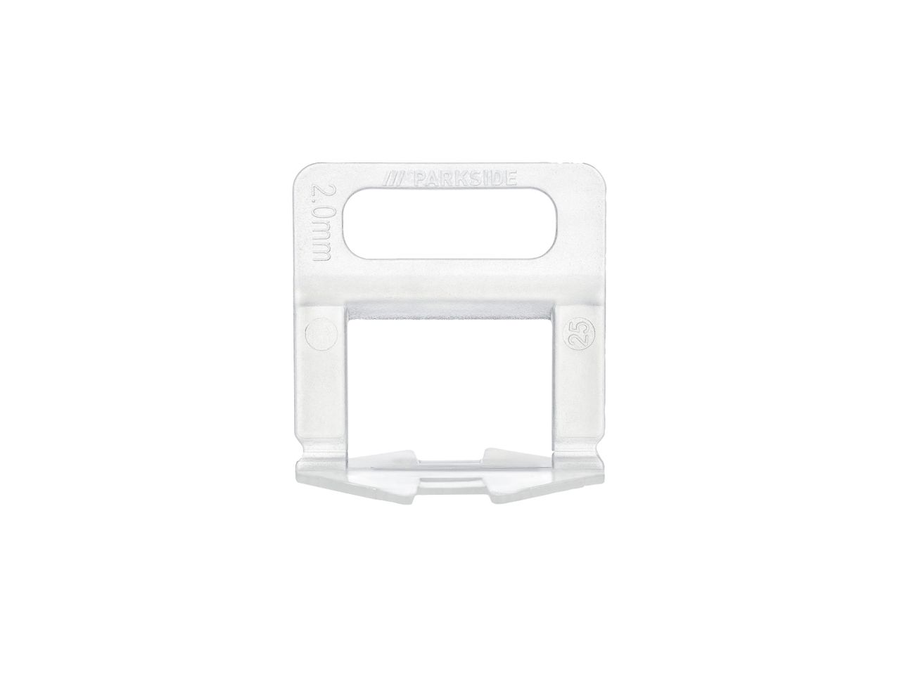 Бял нивелир за плочки Parkside 2.0mm с номер 25.