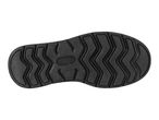 Black shoe sole with a zig-zag pattern.
