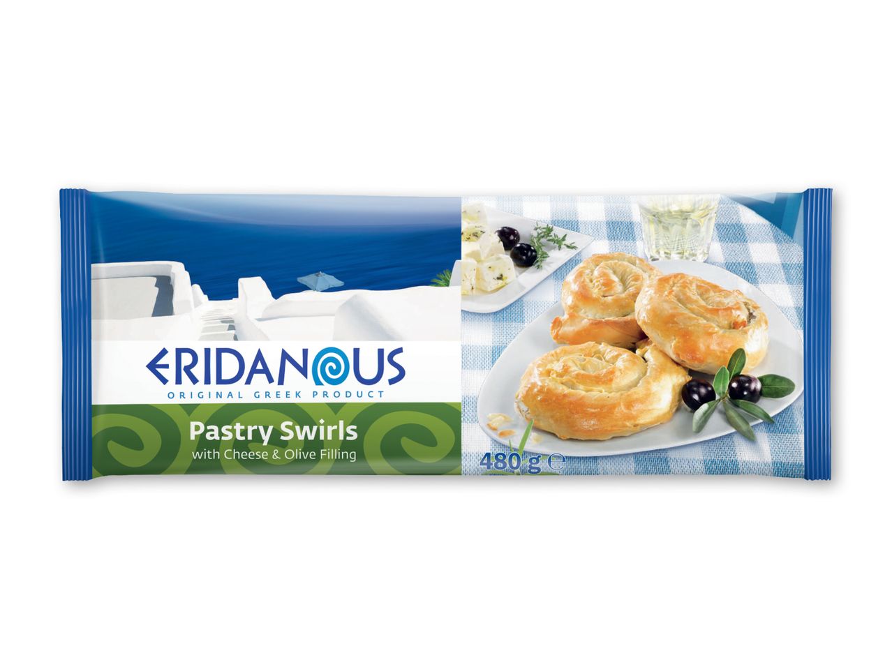 Frosne Eridanus-boller i en pakke.