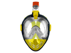 CRIVIT Premium Snorkel Mask in yellow, black, and red, full-face design.