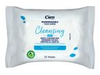 Cien biodegradable cleansing face wipes.