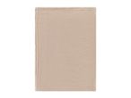 Beige plush blanket or throw folded neatly