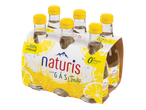 Pack com seis garrafas Naturis sabor limão.