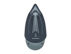 Soleplate of a steam iron with ceramic coating and steam vents