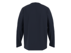 Tricou bleumarin cu mâneci lungi, spate.