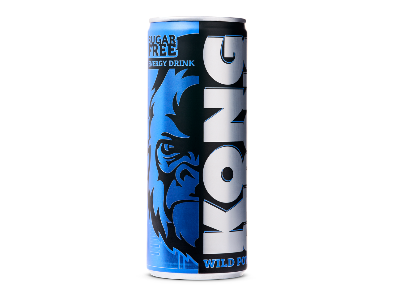 Kong suiker vrije energiedrank blikje.