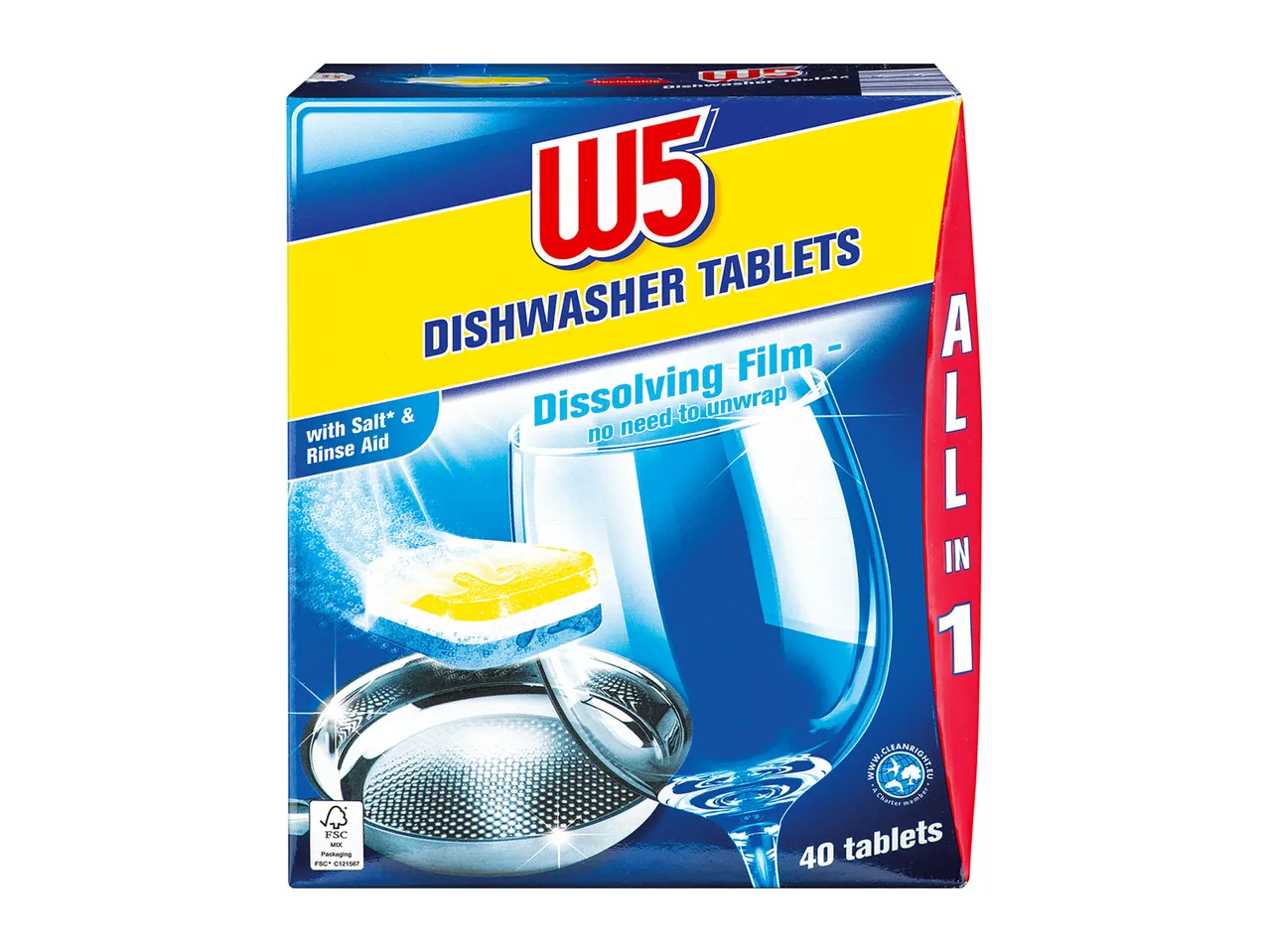 Go to full screen view: W5 Dishwasher Tablets Original - Image 1