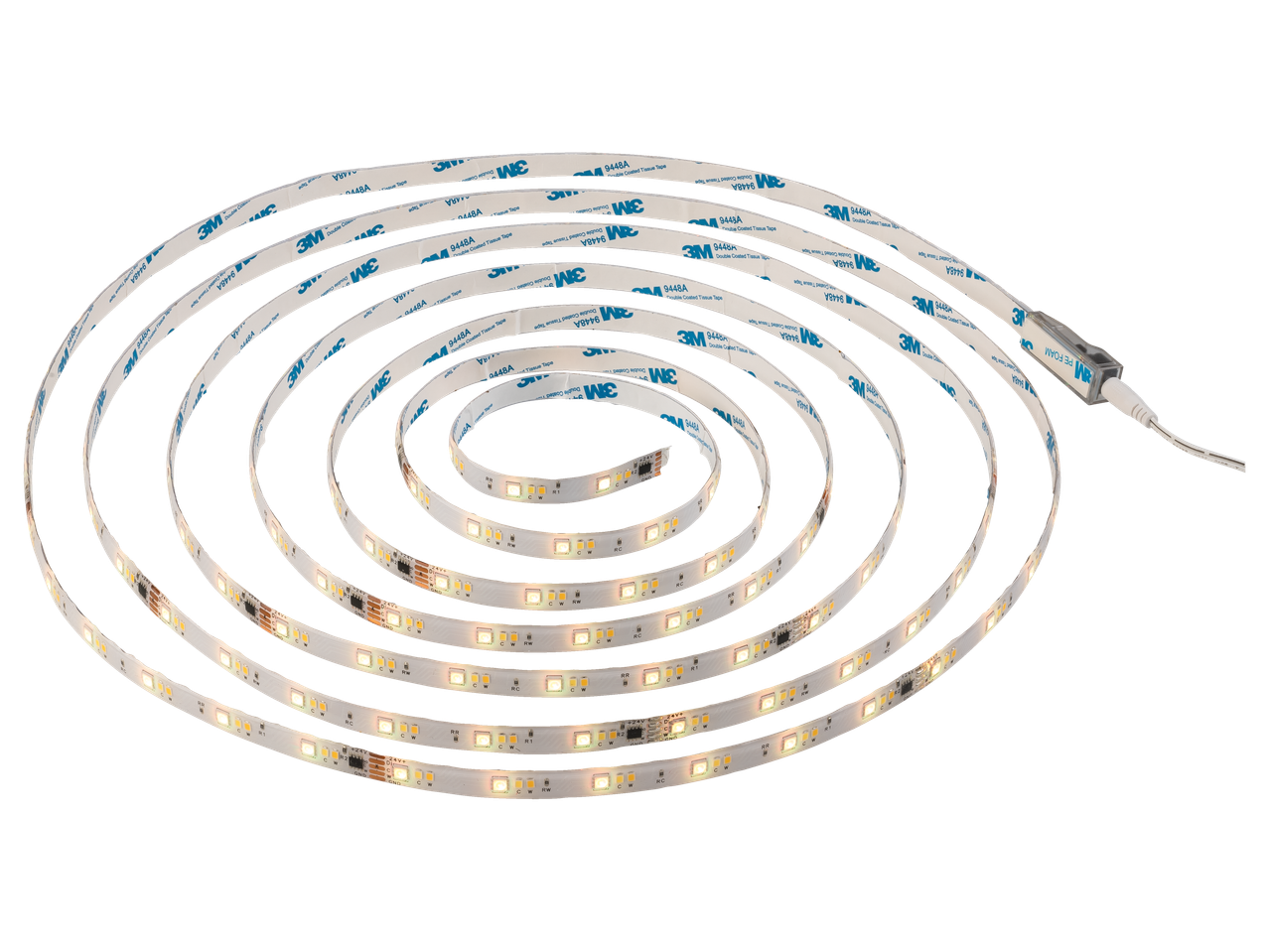 LED traka sa 3M lepljivom trakom, namotana u spiralu.