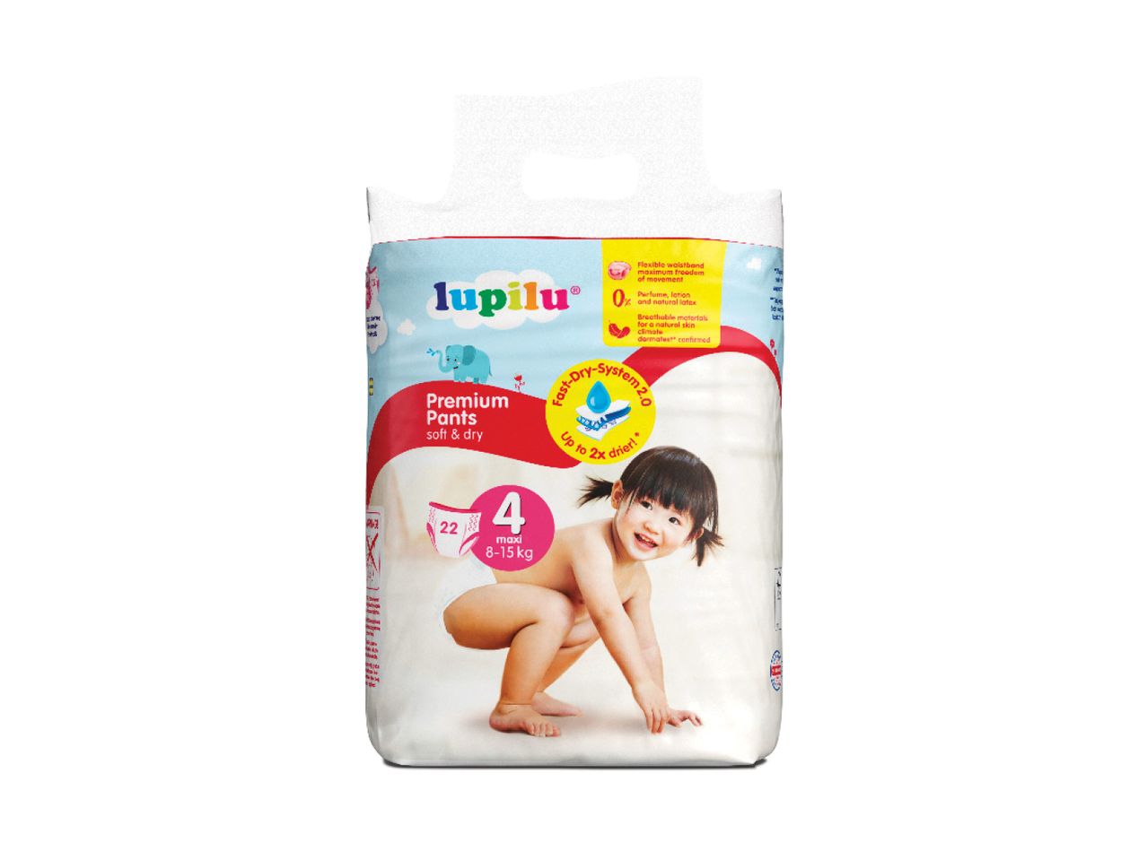 Lupilu Premium Pants vystyklai, dydis 4 maxi (8-15 kg).