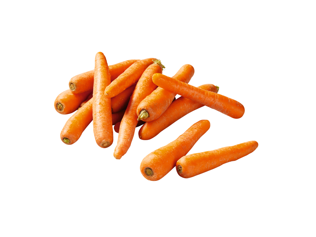 Krūva šviežių morkų.