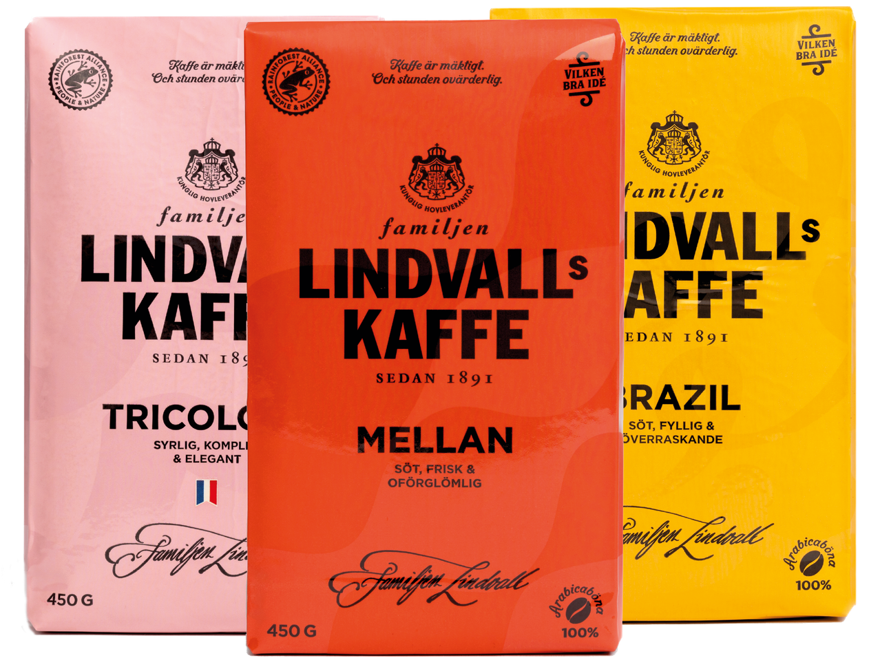 Lindvalls kaffe: Tricolo, Mellan, Brazil.