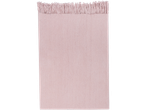 Manta de malha rosa com franjas