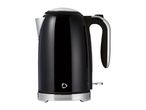 Black electric kettle with chrome details