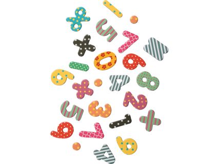 Magnetyczne litery lub cyfry i symbole matematyczne