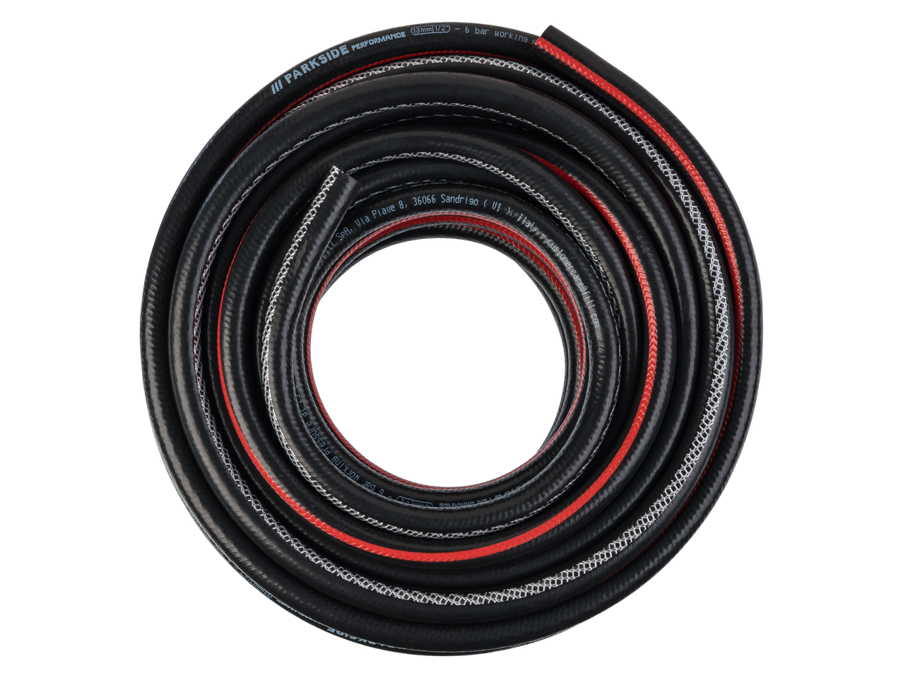 Parkside Performance® dārza šļūtene 13 mm (1/2') ar 6 bāru darba spiedienu