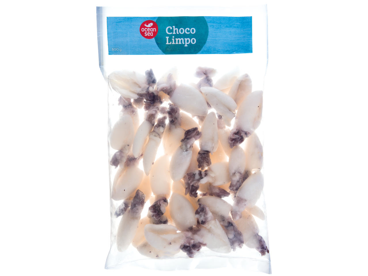 Ocean Sea Choco Limpo, saco de 800g de lulas limpas congeladas