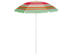 CRIVIT striped beach parasol with a light green base and colorful stripes.