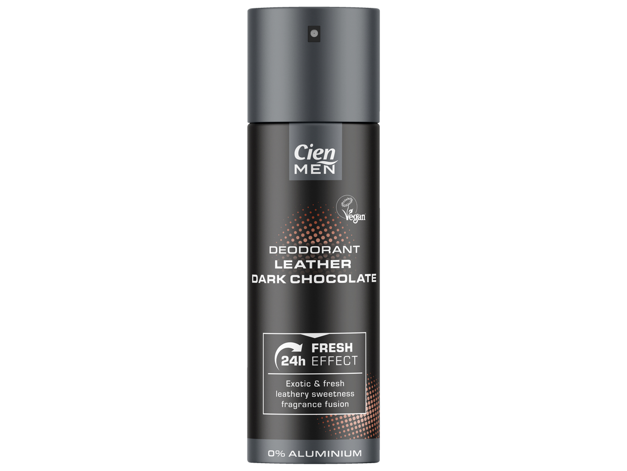 Deodorant Cien Men Piele Ciocolată Neagră, vegan, efect fresh 24h, 0% aluminiu.