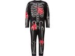 Black skeleton costume with red blood splatters
