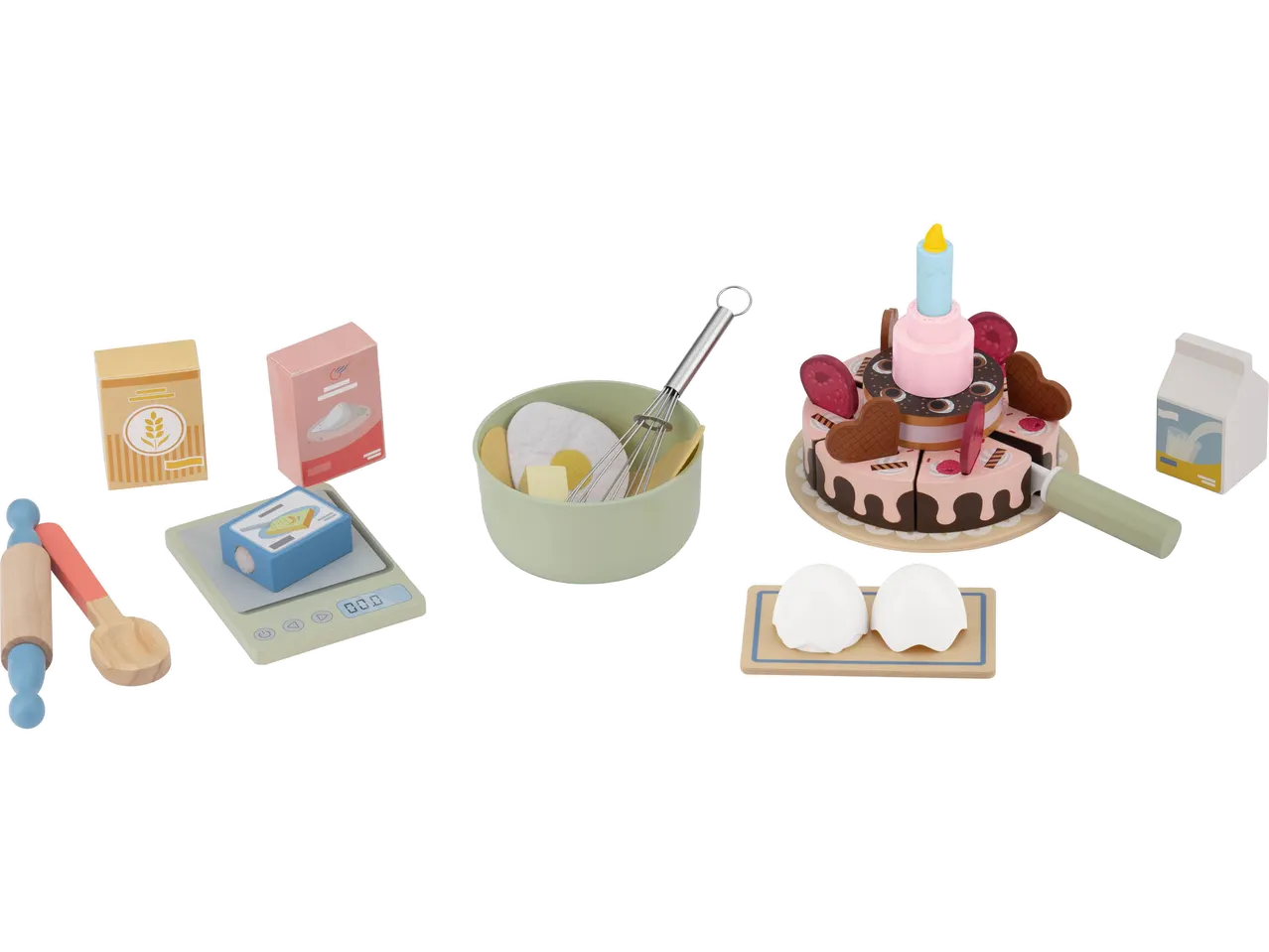 Set torta, insalatiera o hamburger in legno