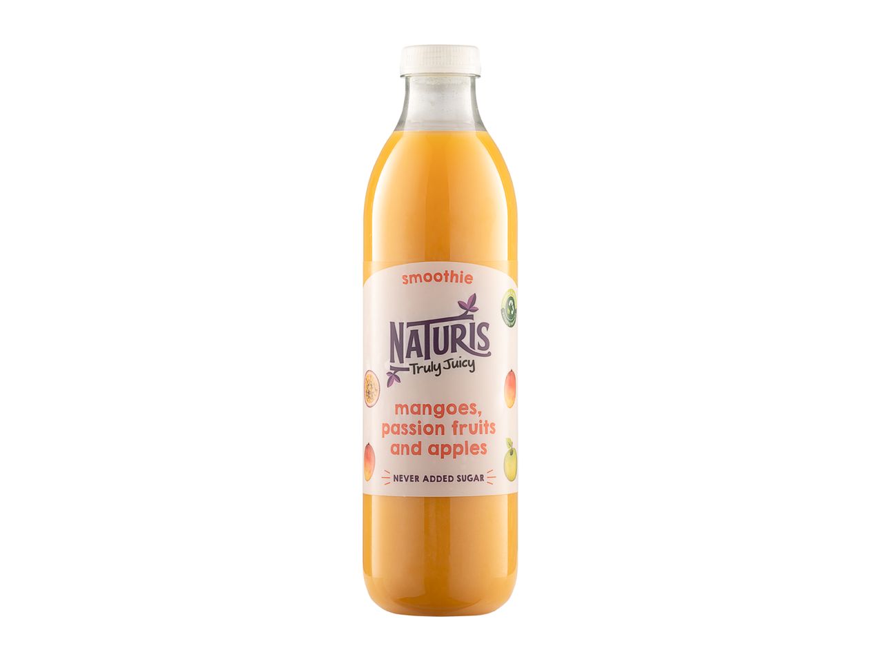 Naturis mango, passion fruit and apple smoothie.