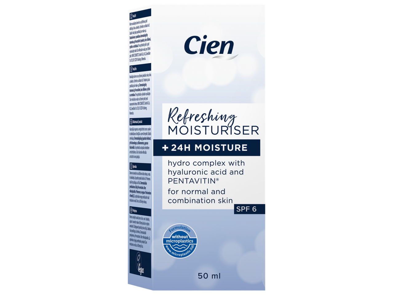 Cien hidratáló arckrém, SPF 6, hialuronsavval és Pentavitin®-nel.