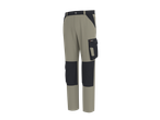 Parkside® Men's Work Trousers in beige and dark grey with cargo pockets and knee reinforcement.