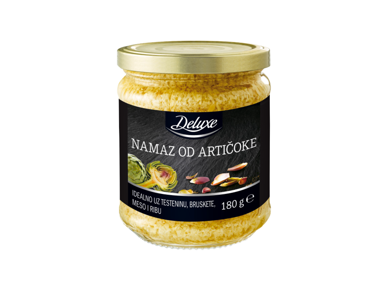 Tegla namaza od artičoke sa crnom etiketom, idealno uz testeninu, bruskete, meso i ribu, 180g.