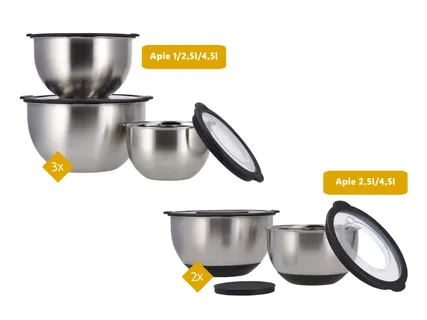 Silvercrest® Maišymo indų rinkinys iš nerūdijančiojo plieno