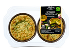 Deluxe Mini-quiches met spinazie en geitenkaas in verpakking, klaar om te bakken.