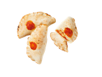 Calzones com molho de tomate.