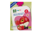 Pochette de purée de fruits bio Lupilu pomme, poire, fraise et cassis.