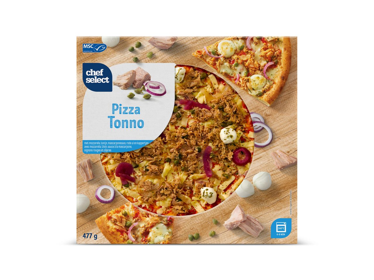 Ga naar volledige schermweergave: Verse pizza tonijn - afbeelding 1