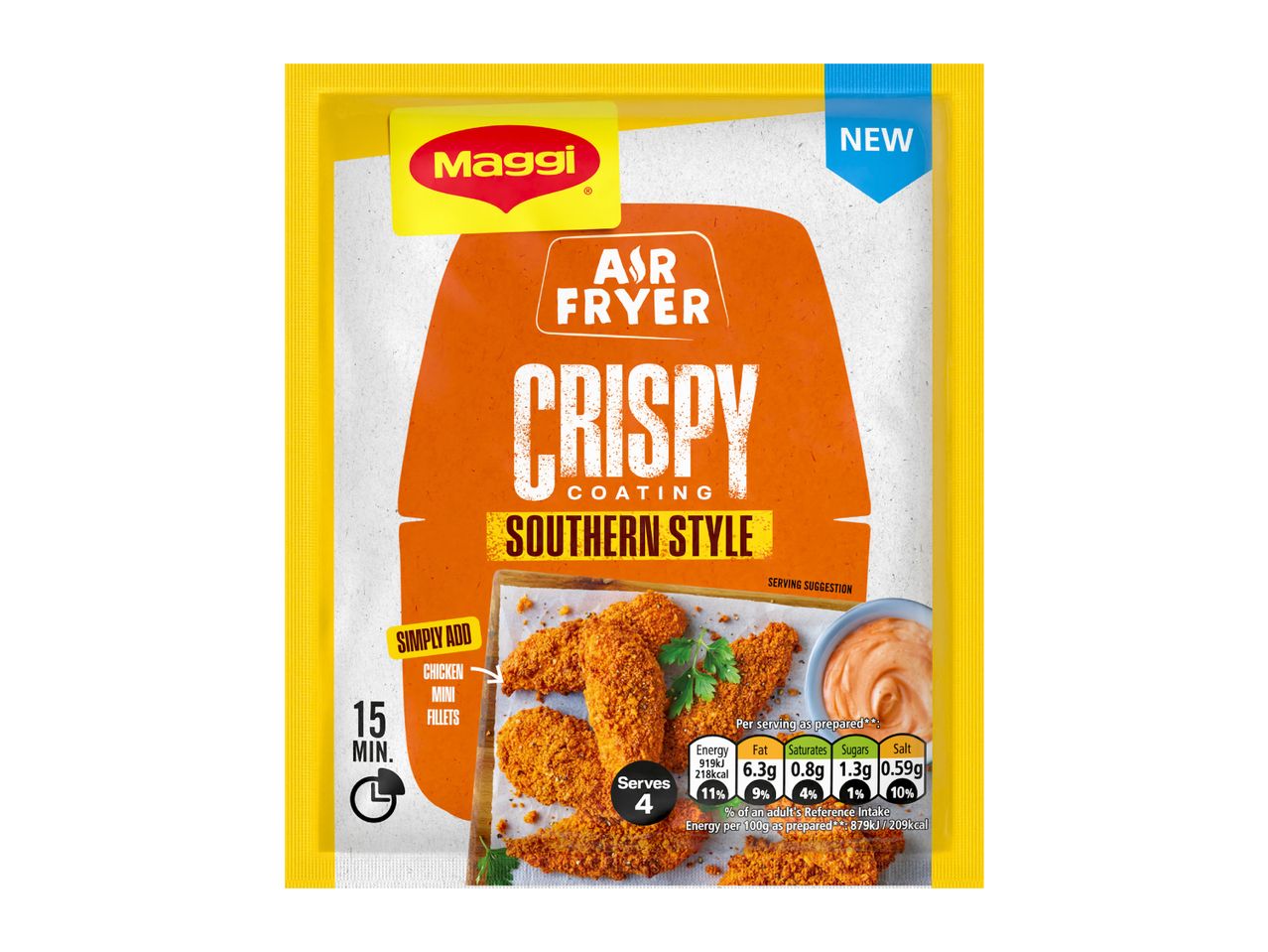Southern style crispy coating mix for air fryer chicken fillets