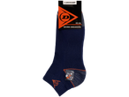 Dunlop work socks, navy blue with orange accents.