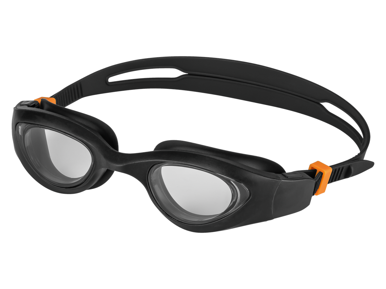 CRIVIT Swimming Goggles in black with orange accents