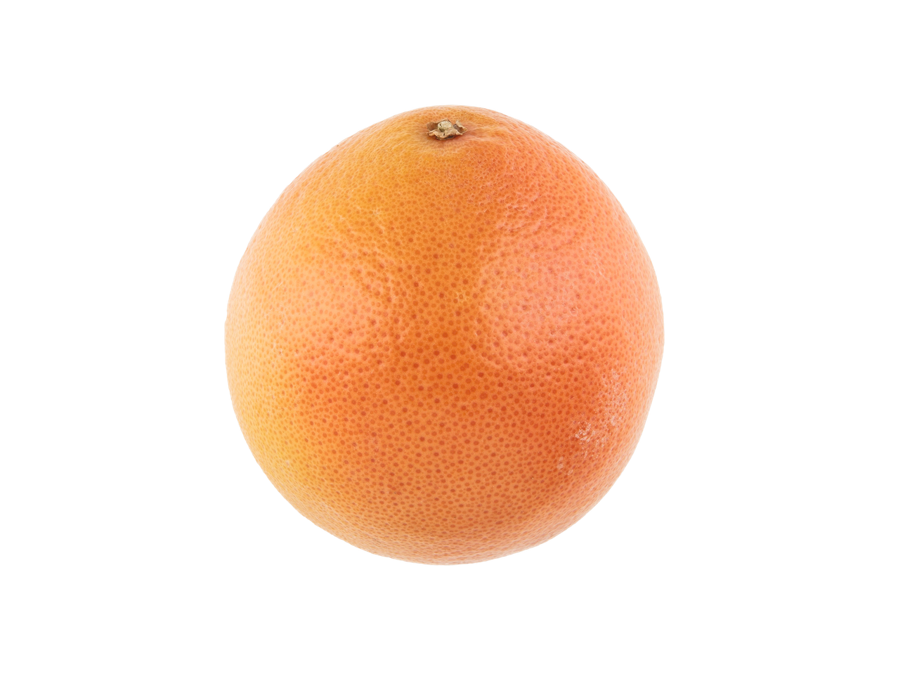 A single grapefruit, isolated on a black background.