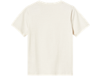 Vedere din spate a unui tricou crem.