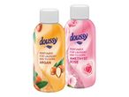 Dve steklenički Doussy parfuma za perilo in tla, ena z arganom in druga z ametistno vrtnico.