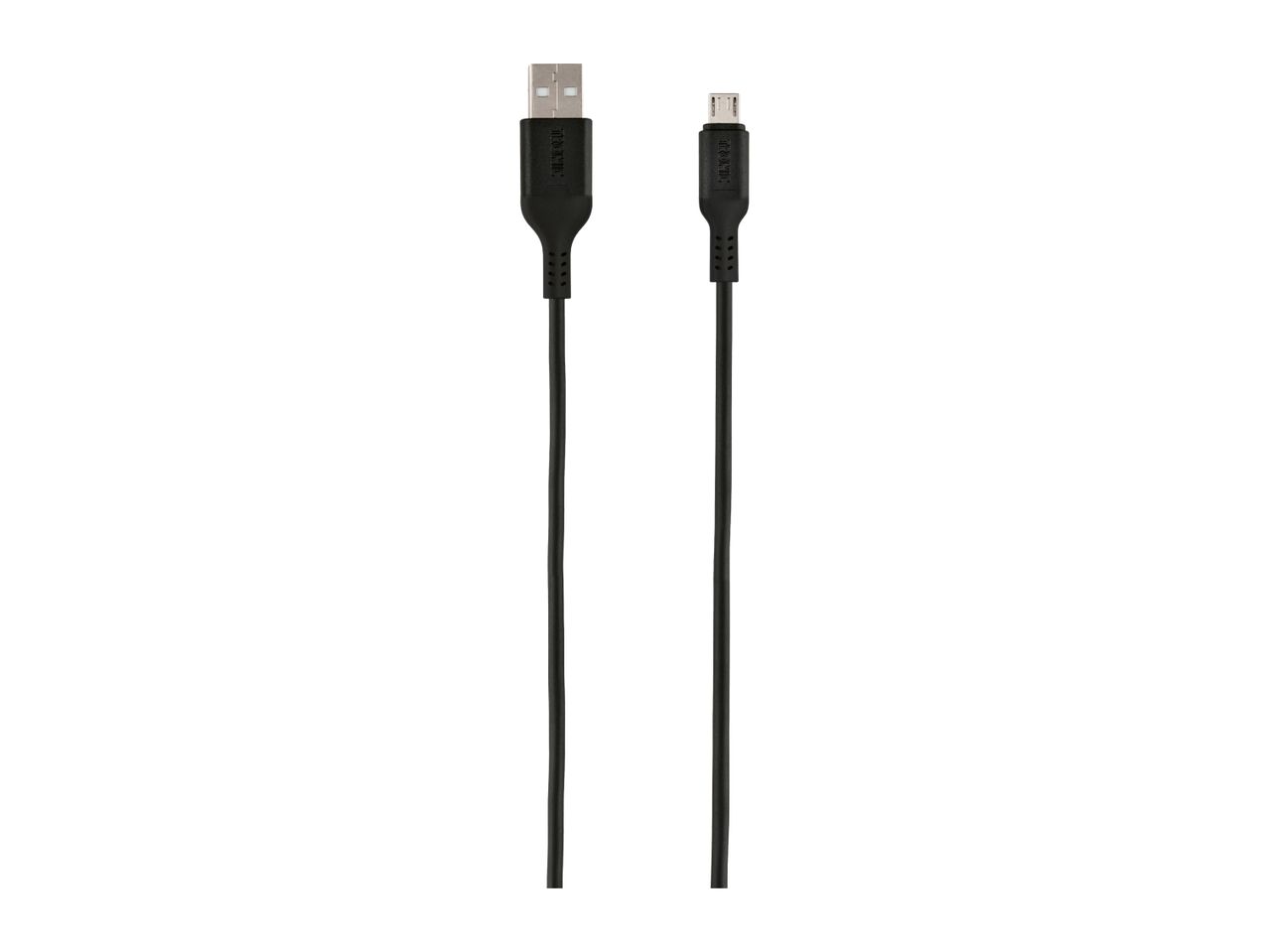 Black USB-A to Micro-USB charging and data cable