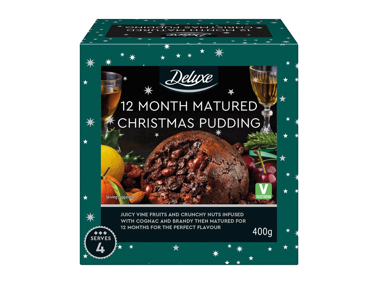Deluxe 12 Month Matured Christmas Pudding with fruits and nuts