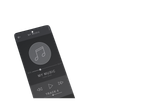Aplicação de leitor de música Tronic num smartphone, exibindo 'MY MUSIC' e 'TRACK 4'.