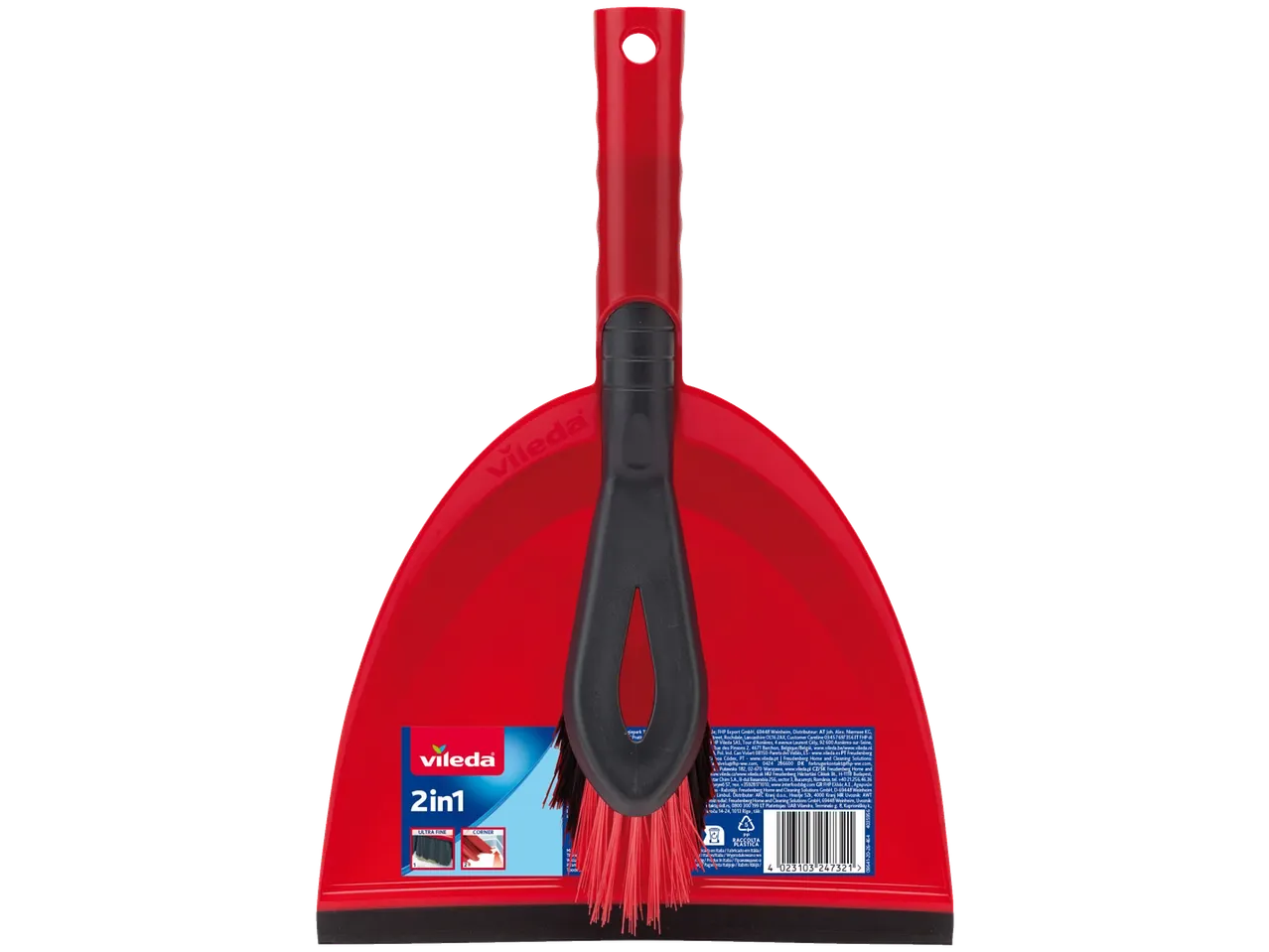 Conjunto de vassoura e pá Vileda 2em1 vermelho