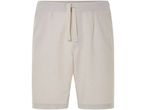 Shorts beige in tessuto leggero con coulisse.