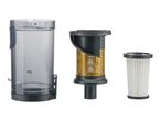 Three-part vacuum cleaner filter set with dust container, mesh filter and HEPA filter