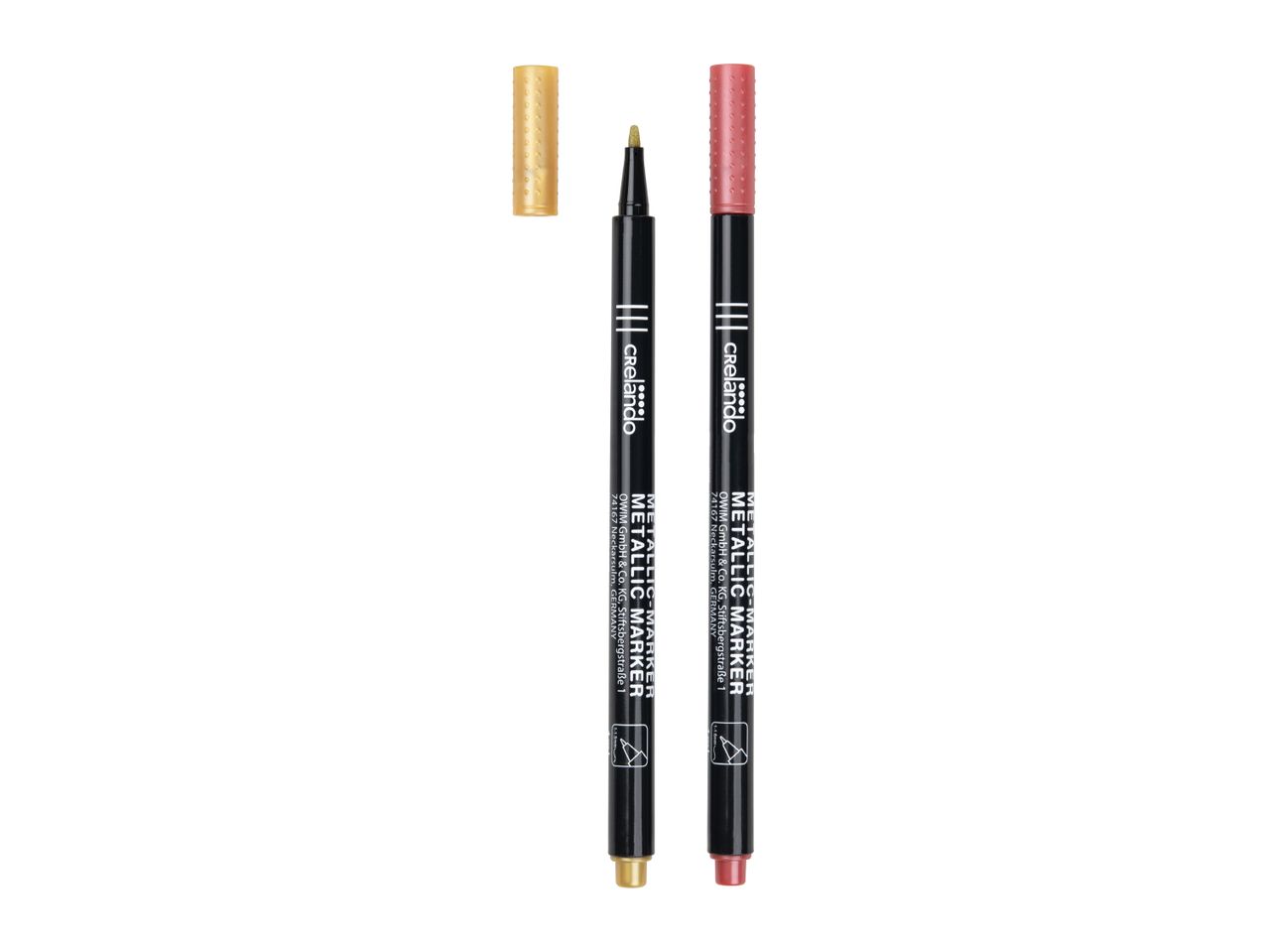 Crelando Pink Gold Metallic Marker Pens Pack