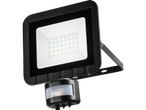 LED floodlight with integrated motion sensor.